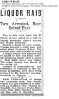 "Liquor Raid", The Austin Statesman, October 30, 1926
