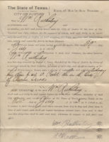 Case No. 5505, City of Austin v. William Ruthenberg, for discharging a pistol in the City of Austin, 1893. County Clerk Records, Travis County Archives