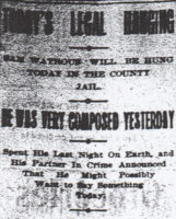 Hanging of Jim Davidson at the Travis County Jail, Austin Daily Statesman, November, 24, 1899